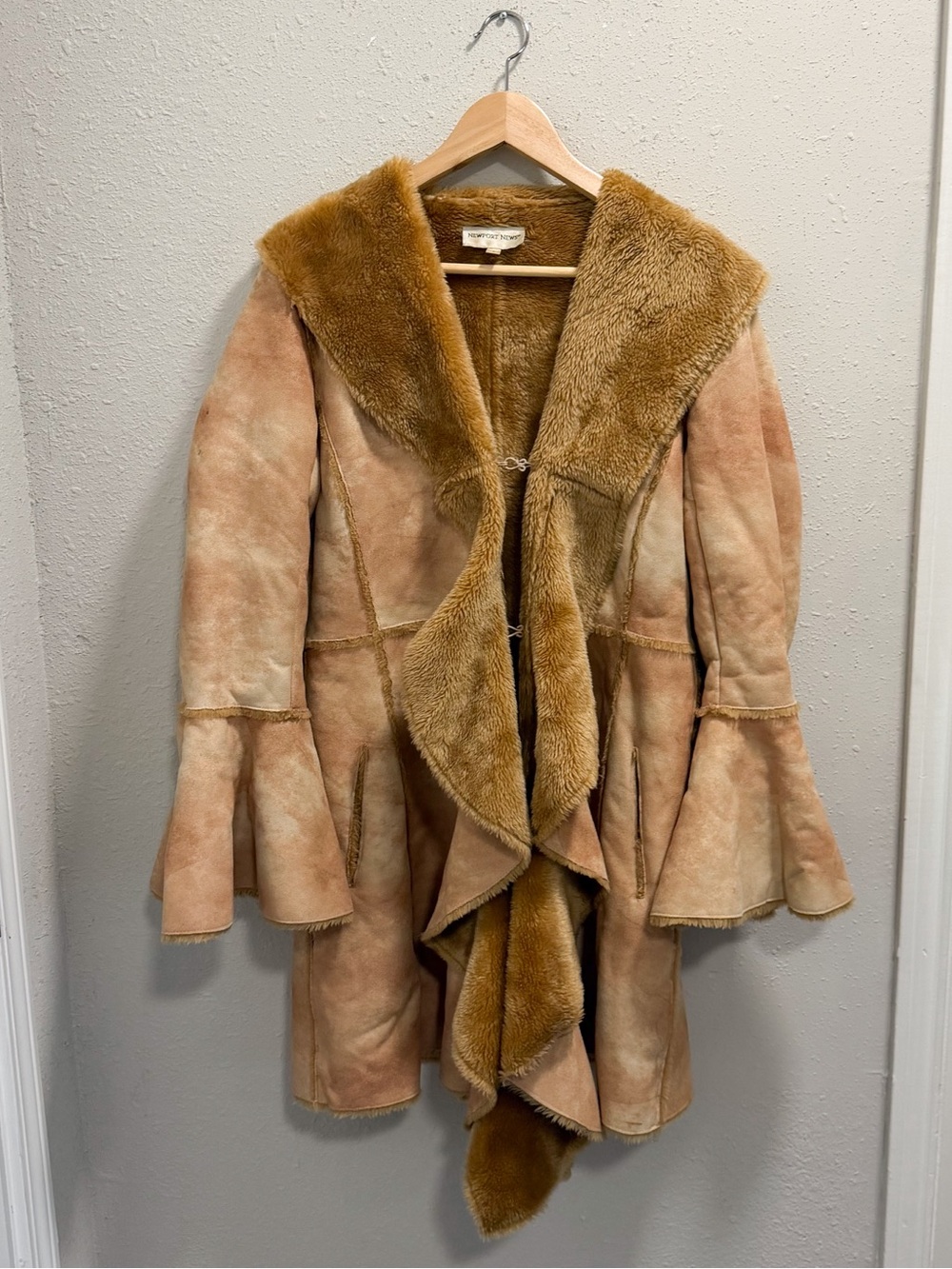 Newport News Faux Shearling Coat | Tan/ Camel | Penny Lane | 70s Boho Style 8